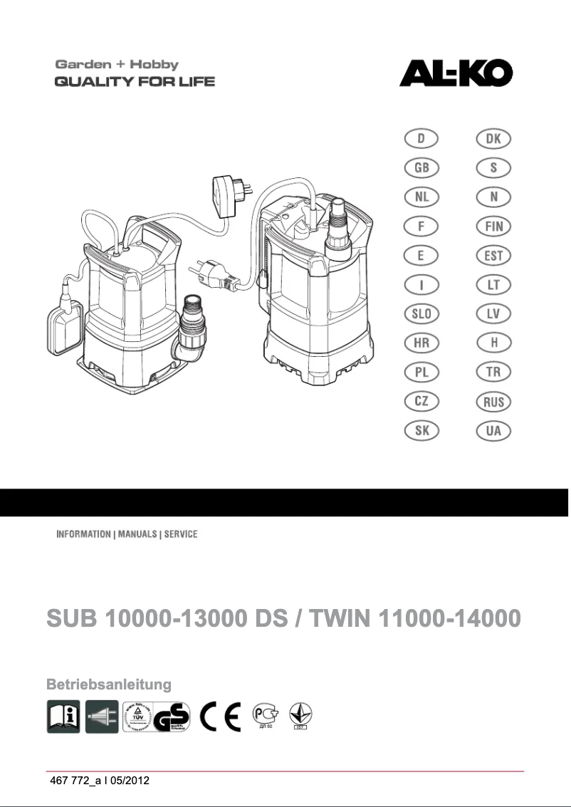 First page image of the manual for Twin 11000