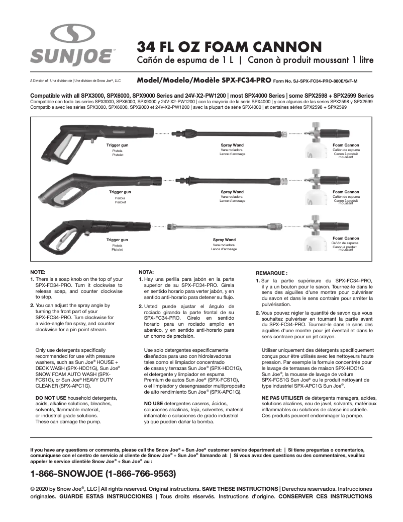 Image de la première page du manuel de l'appareil SPX-FC34-PRO