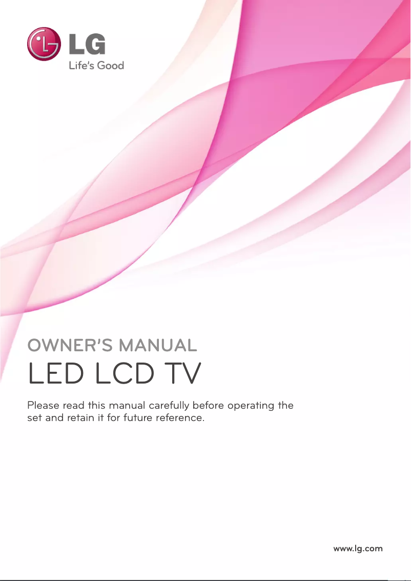 First page image of the manual for 55LW550W