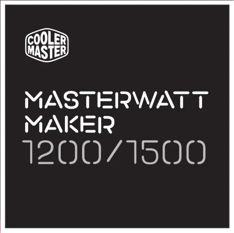 First page image of the manual for MasterWatt Maker 1200