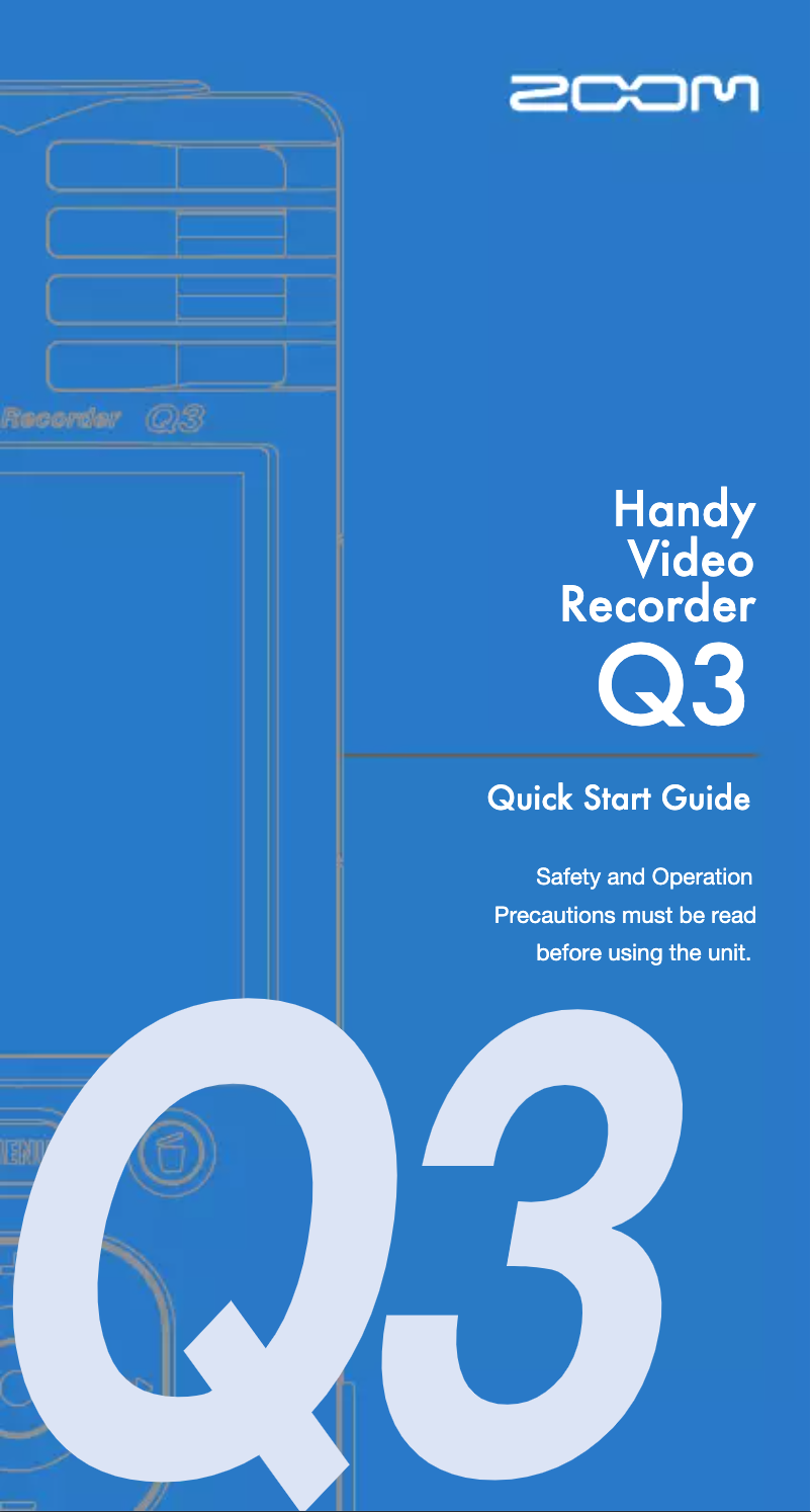 Image de la première page du manuel de l'appareil Q3