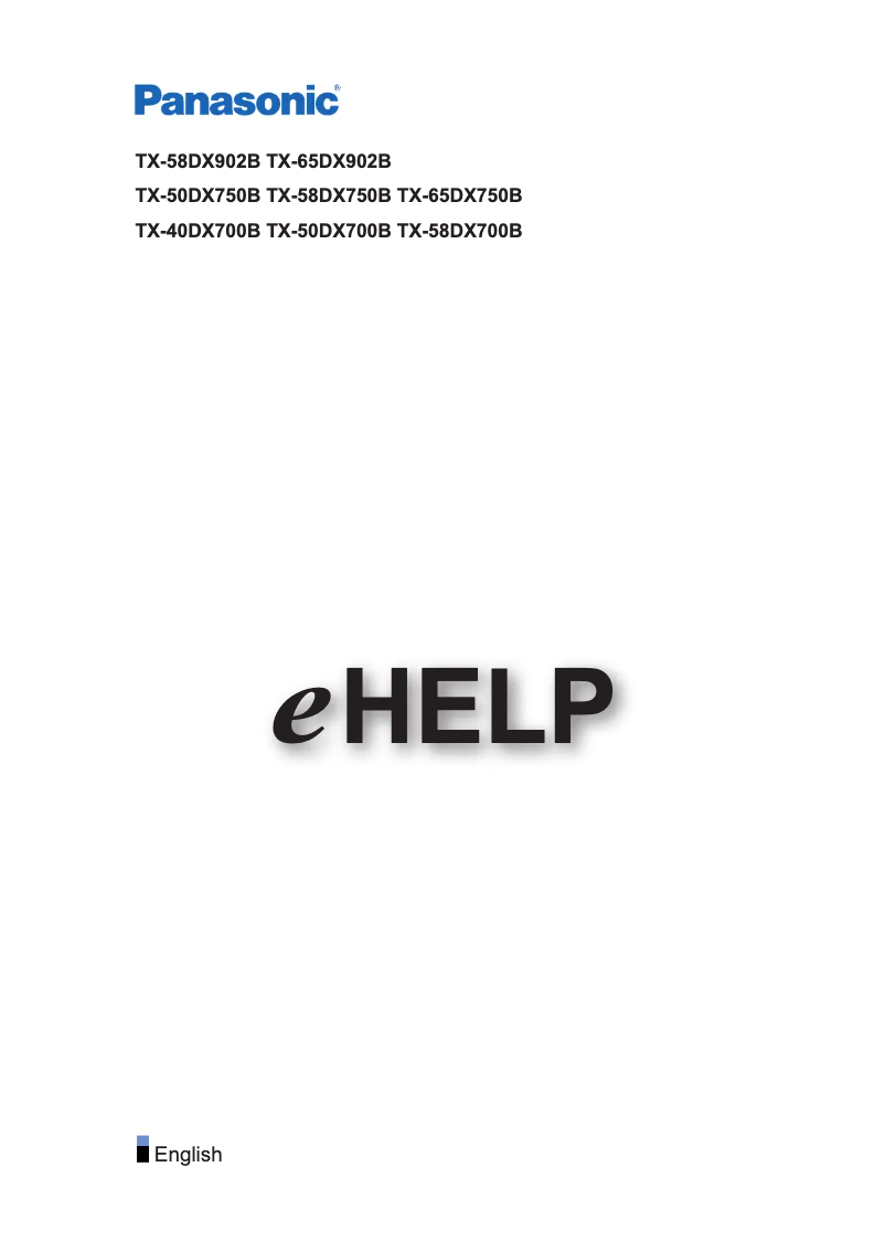 First page image of the manual for TX-40DX700B