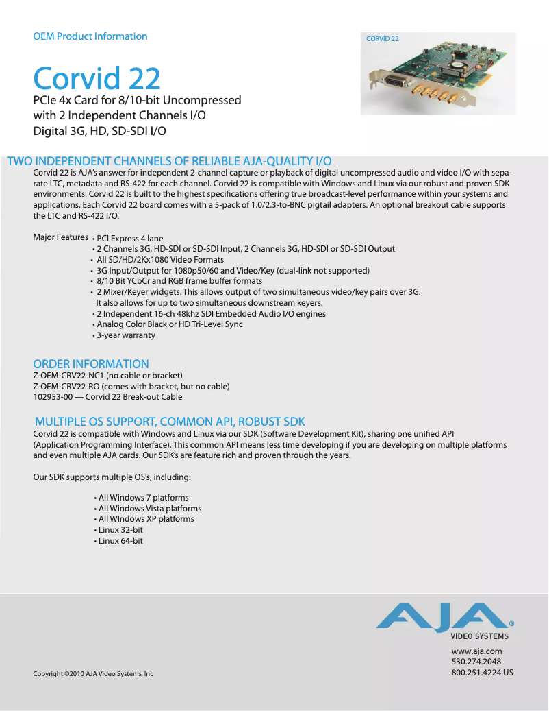 First page image of the manual for Corvid 22