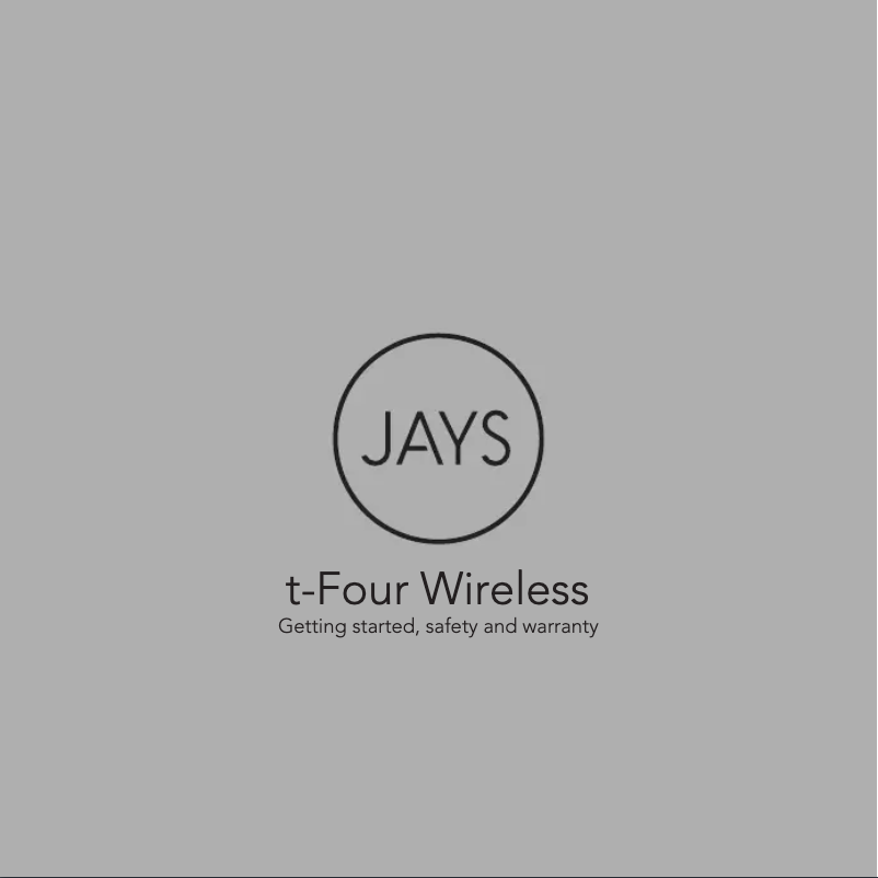First page image of the manual for t-Four Wireless