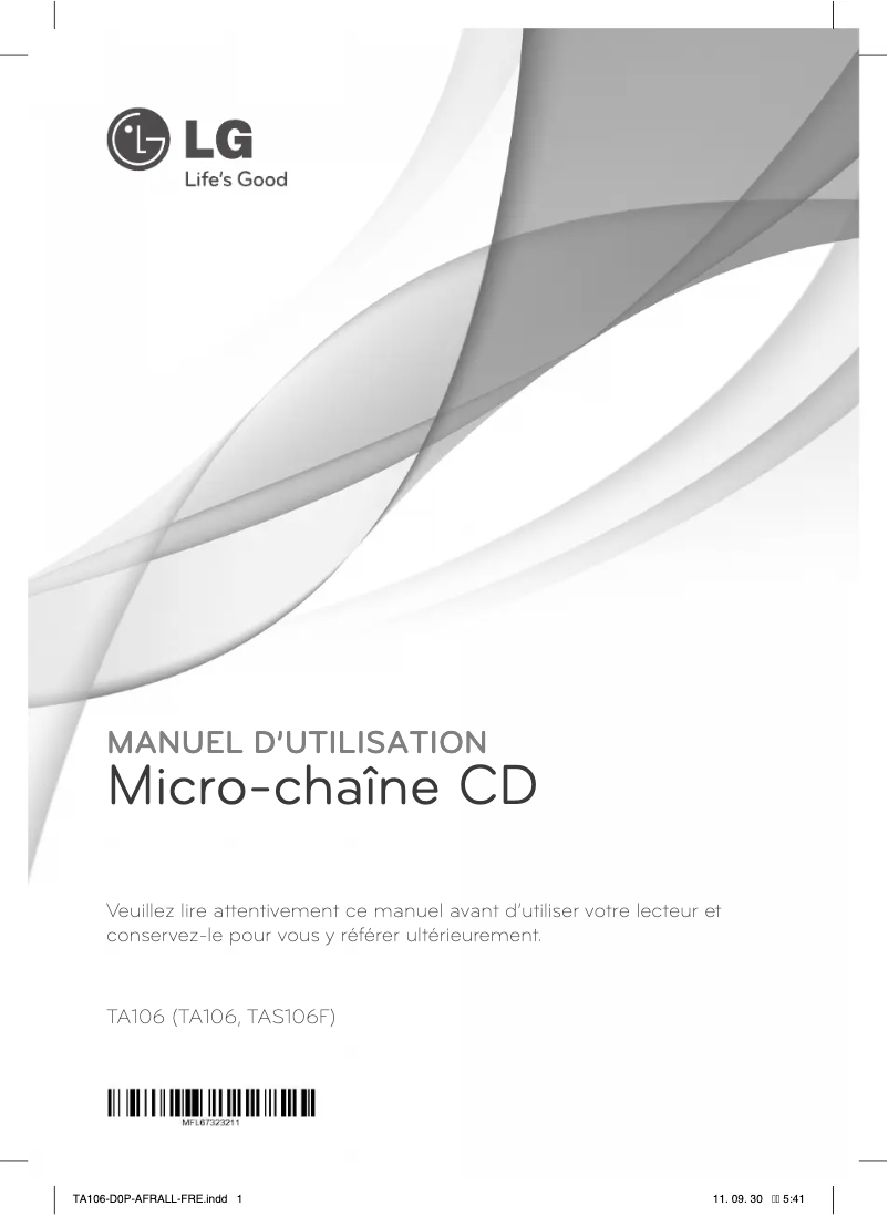 First page image of the manual for TA106