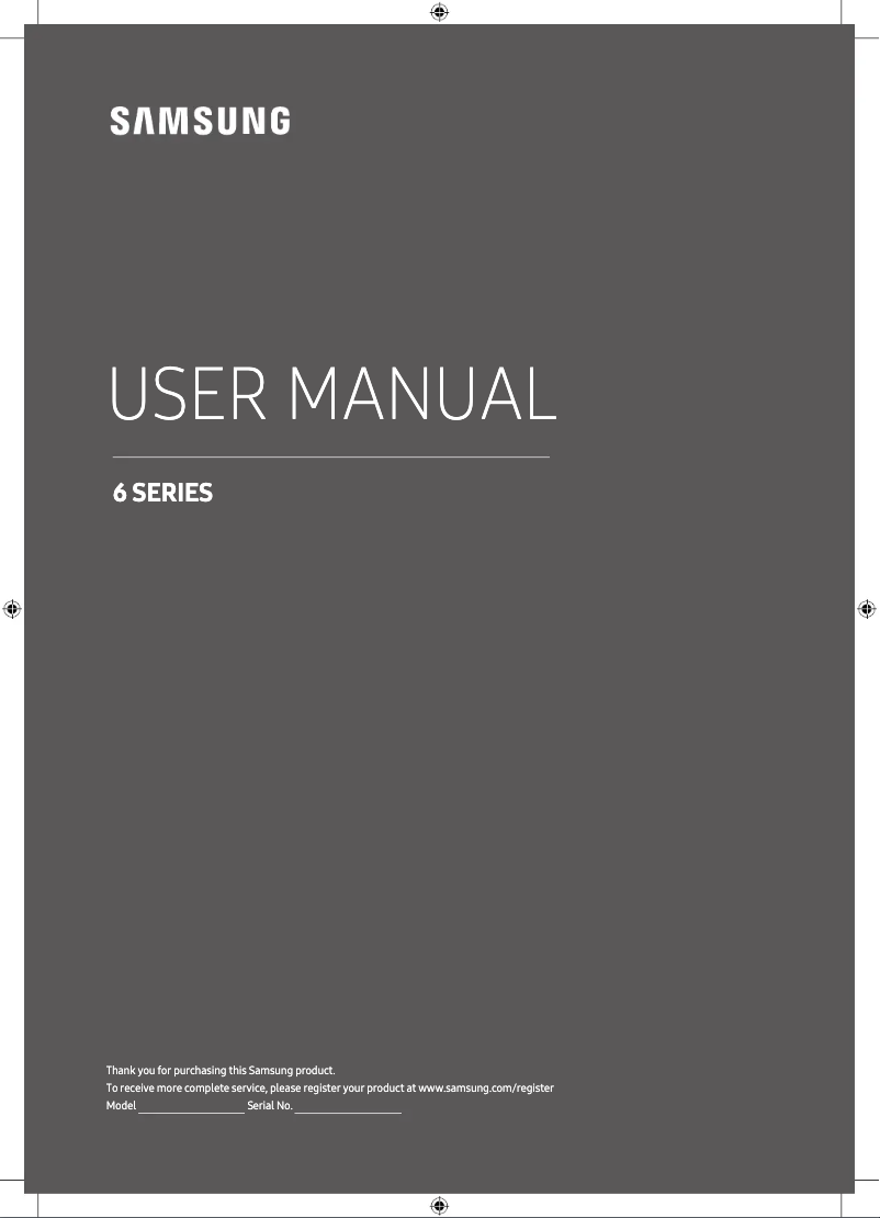First page image of the manual for UE55MU6102KXXH