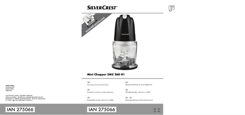 Page 1 of the manual User Manual SilverCrest SMW 260 H1