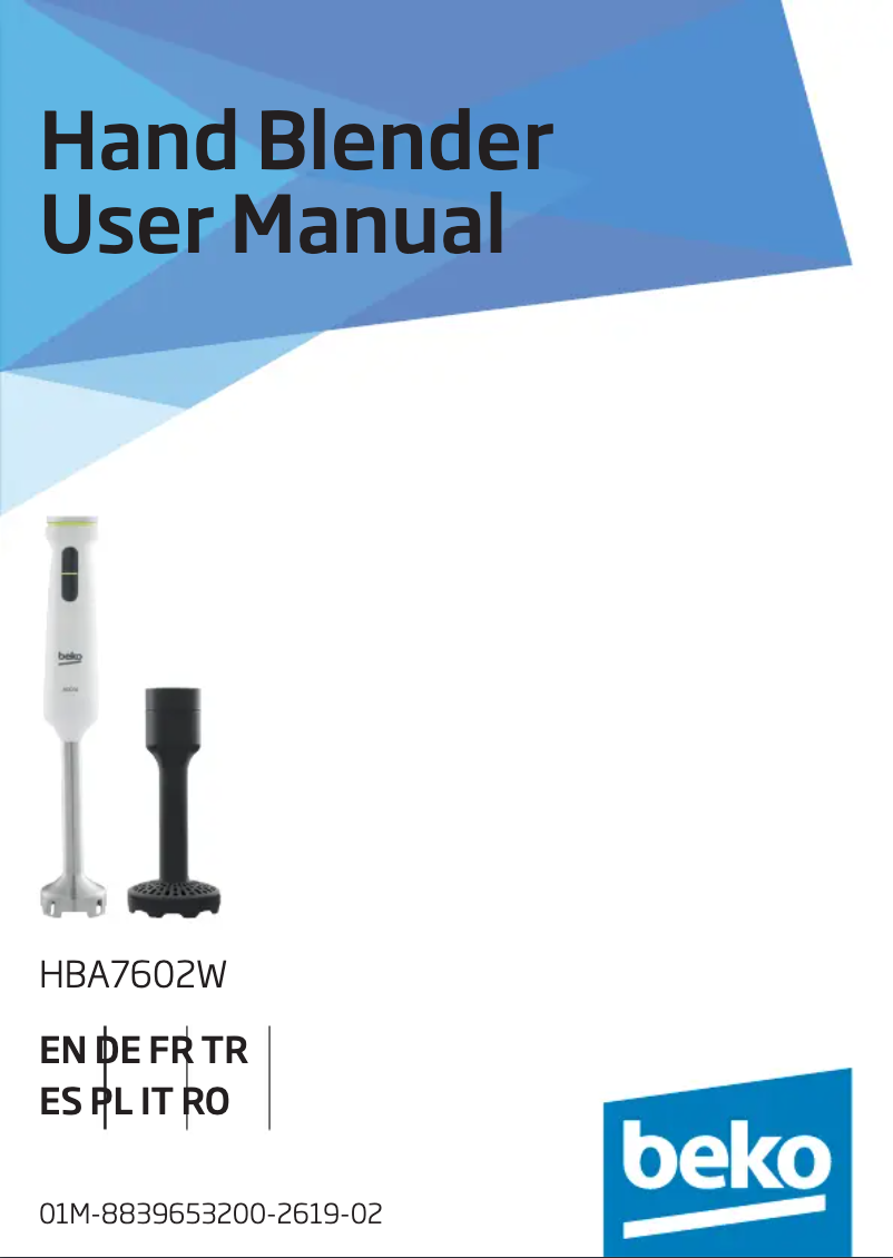 Page 1 of the manual User Manual Beko HBA7602W