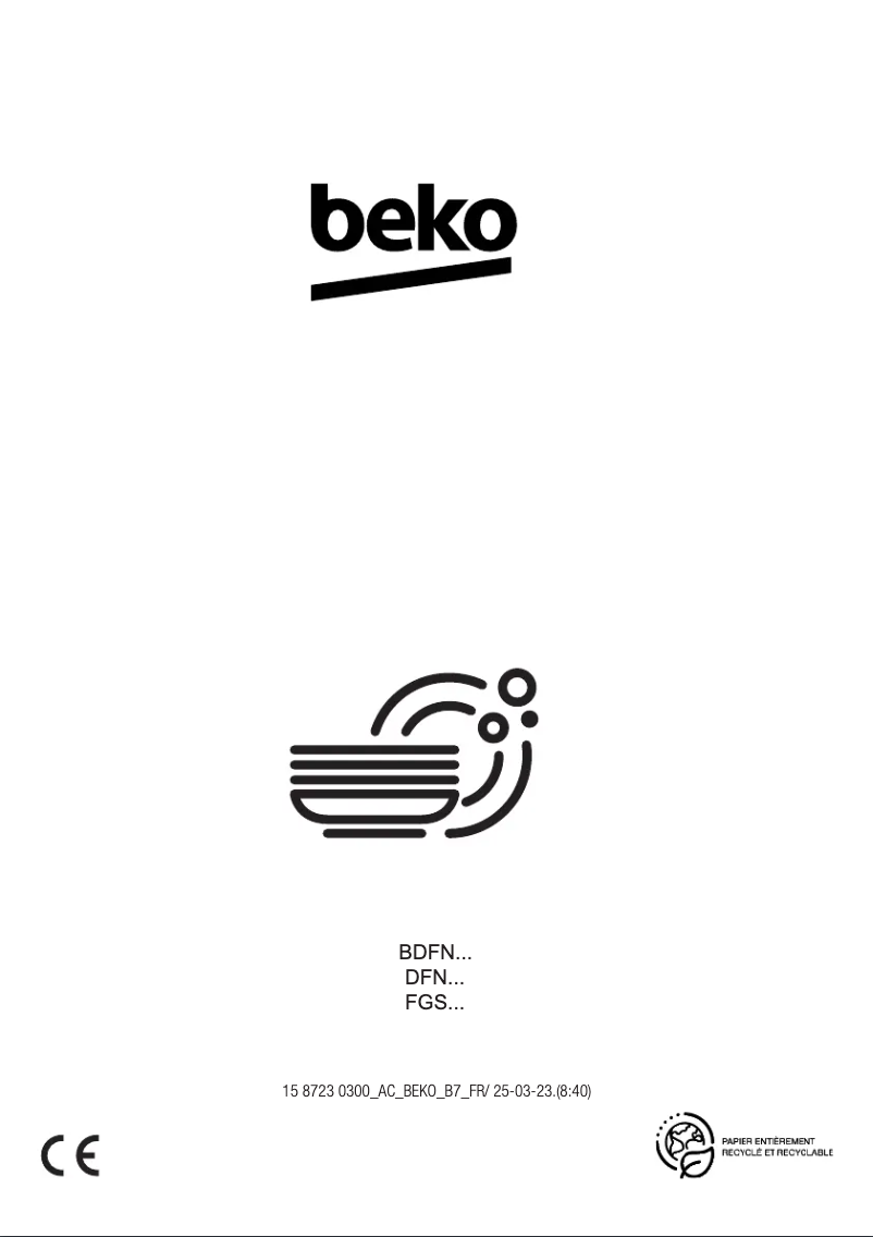 Page 1 of the manual User Manual Beko BDFN26530W