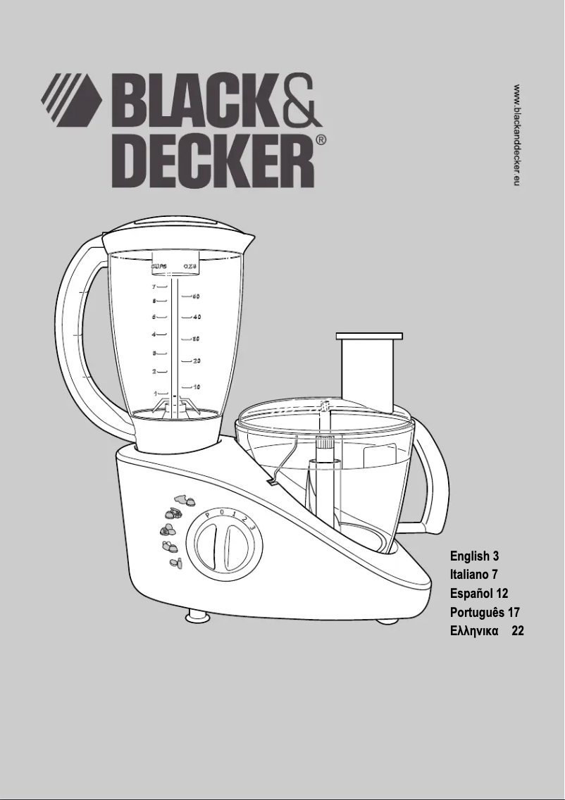 Page 1 of the manual User Manual Black & Decker FP800