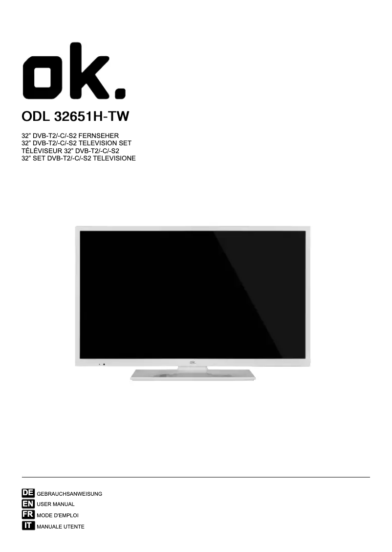 Page 1 of the manual User Manual OK ODL 32651H-TW
