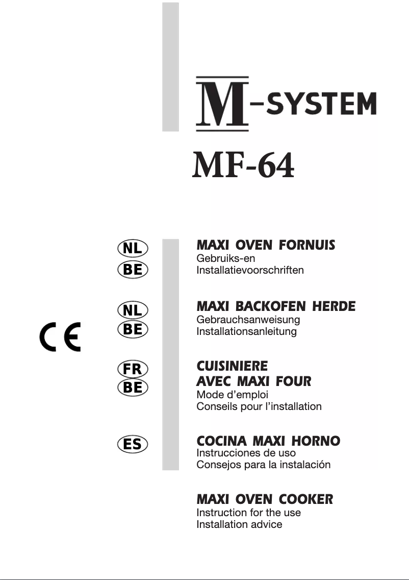 First page image of the manual for MF-64IX