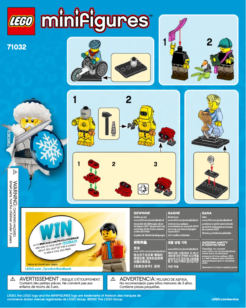 First page image of the manual for Minifigures 71032