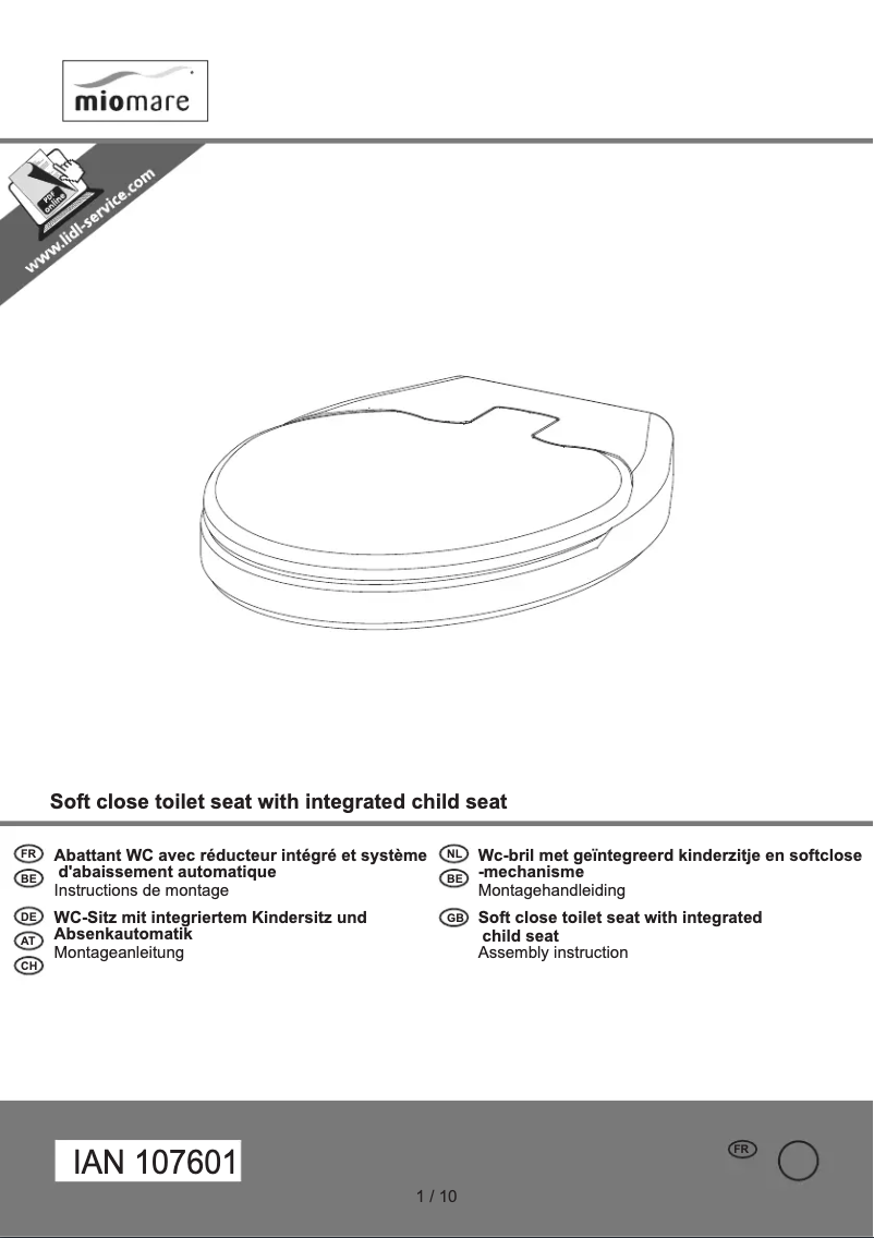 First page image of the manual for IAN 107601