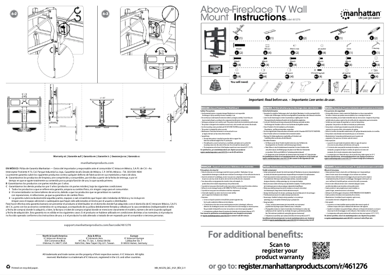 Page 1 of the manual User Manual Manhattan 461276