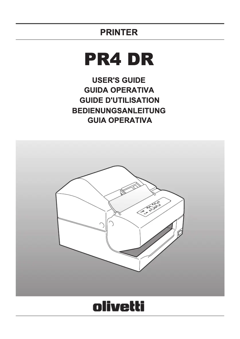 Page 1 of the manual User Manual Olivetti PR4 DR