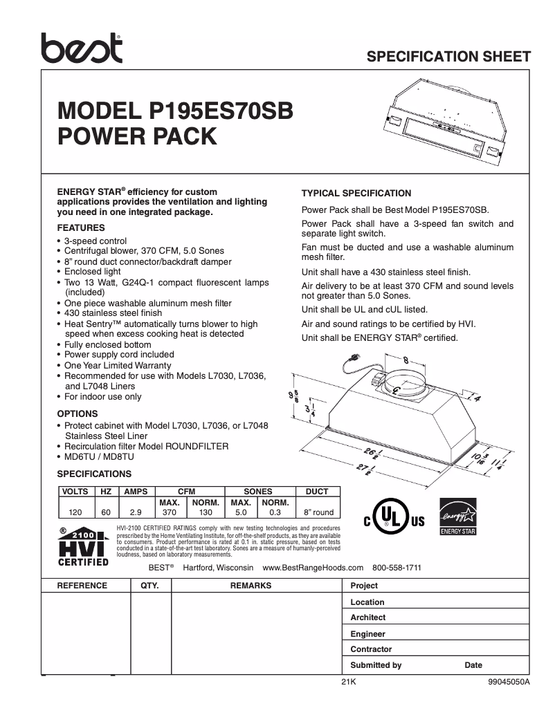 First page image of the manual for 5810252