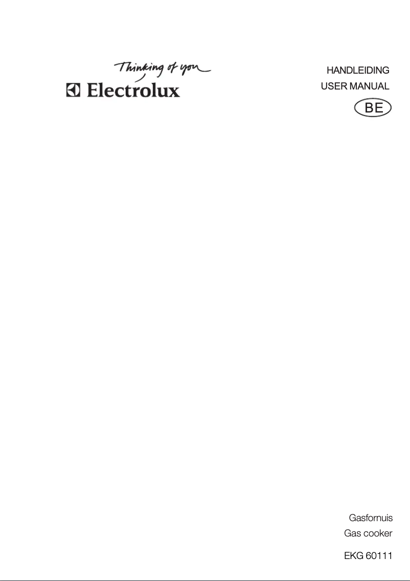 Page 1 of the manual User Manual Electrolux EKG60111