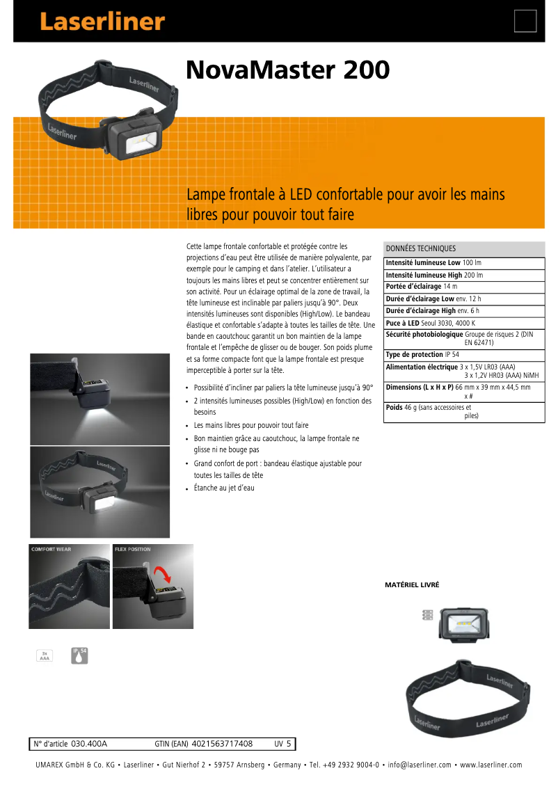 First page image of the manual for NovaMaster 200