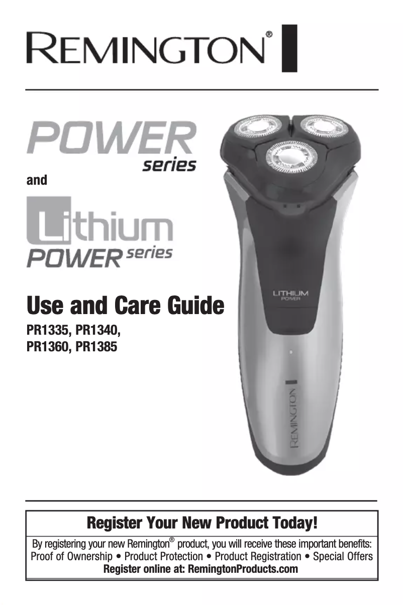 First page image of the manual for Power PR1385