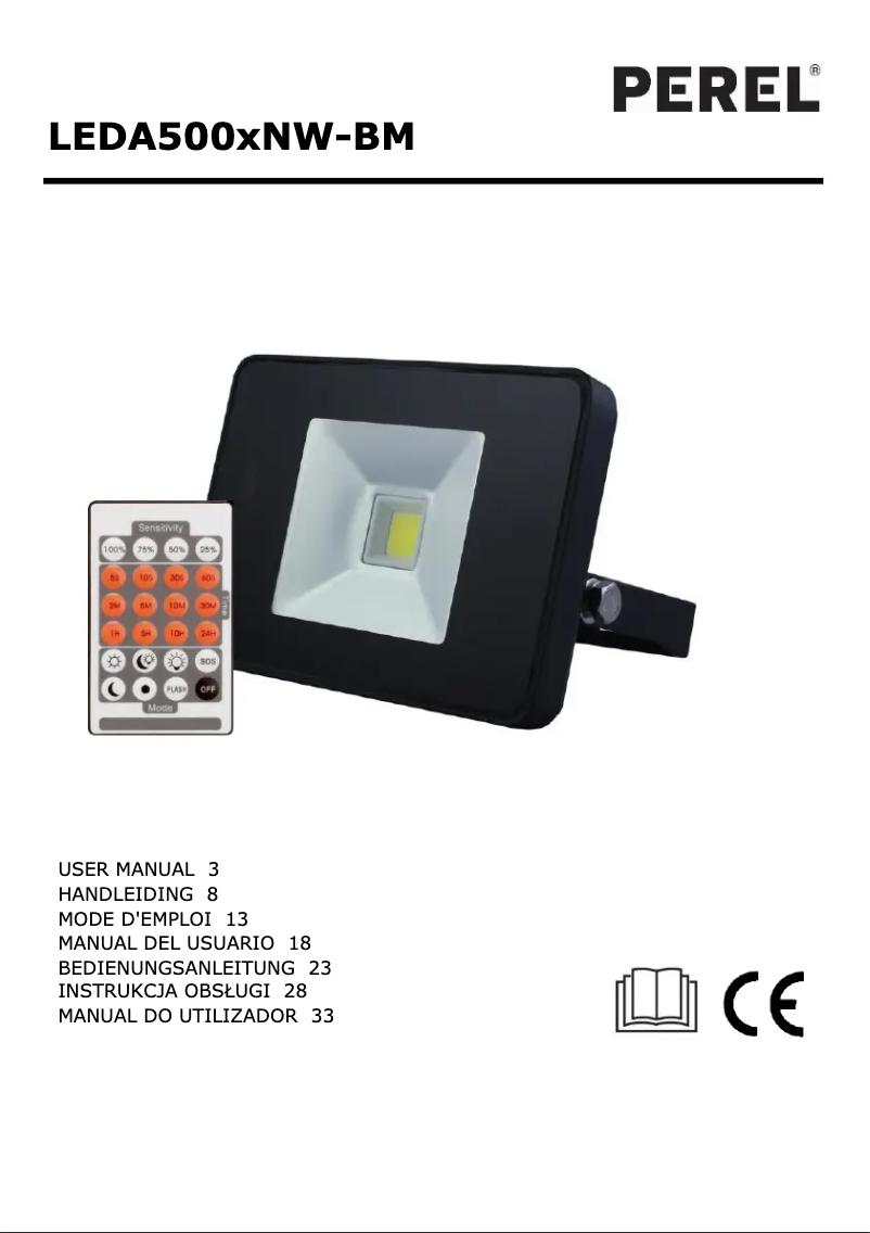 First page image of the manual for LEDA5003NW-BM