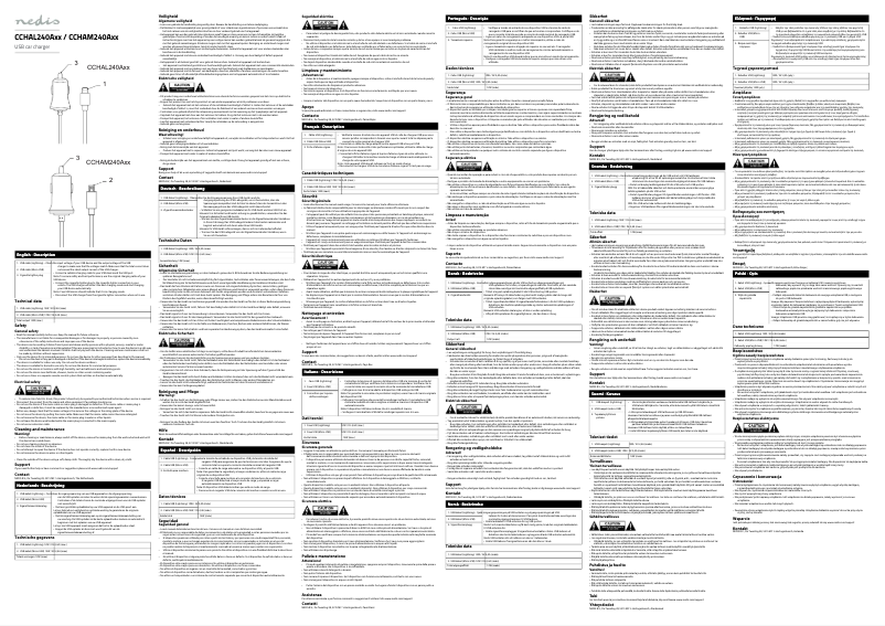 Page 1 of the manual User Manual Nedis CCHAL240ABK