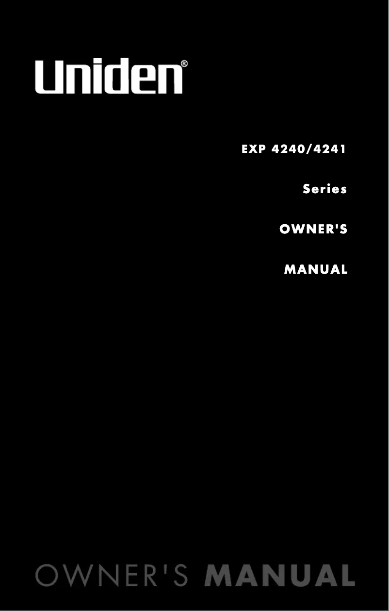 First page image of the manual for EXP 4240