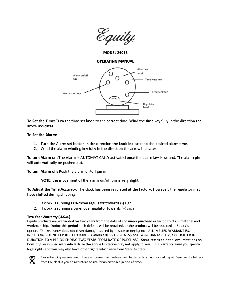 First page image of the manual for 24014