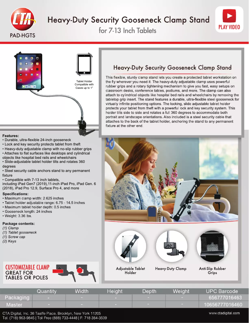 First page image of the manual for PAD-HGTS