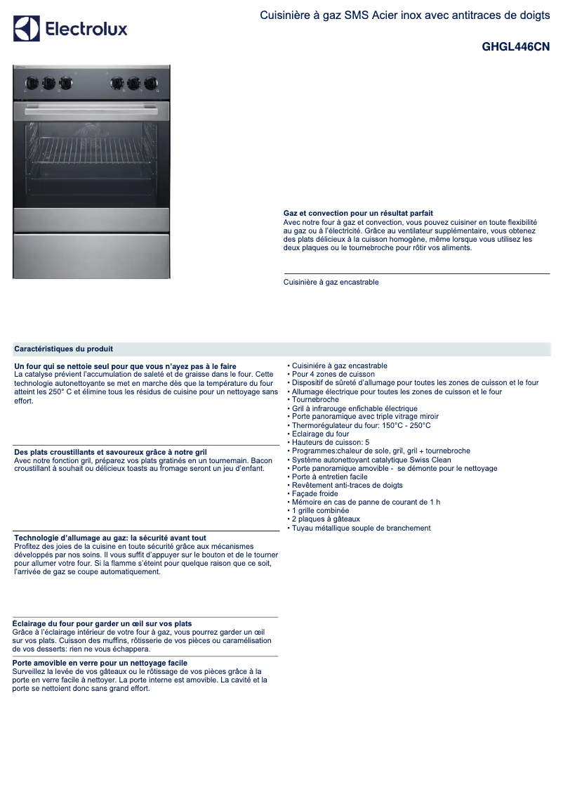 First page image of the manual for GHGL446CN