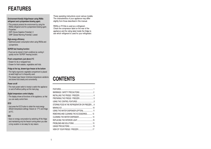 First page image of the manual for RL36SBMS