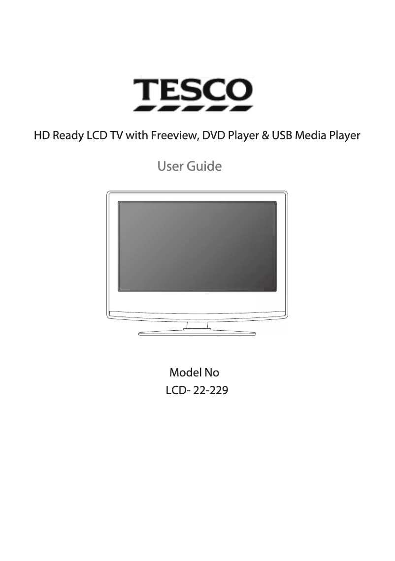 First page image of the manual for LCD22-229