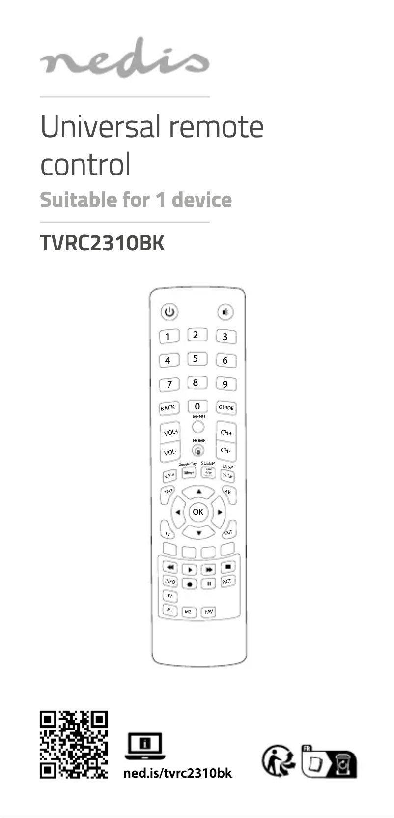 First page image of the manual for TVRC2310BK