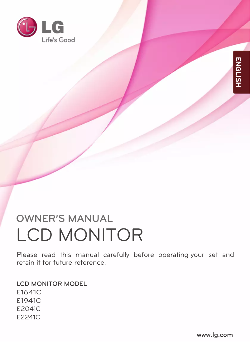 Page 1 of the manual User Manual LG E1641C