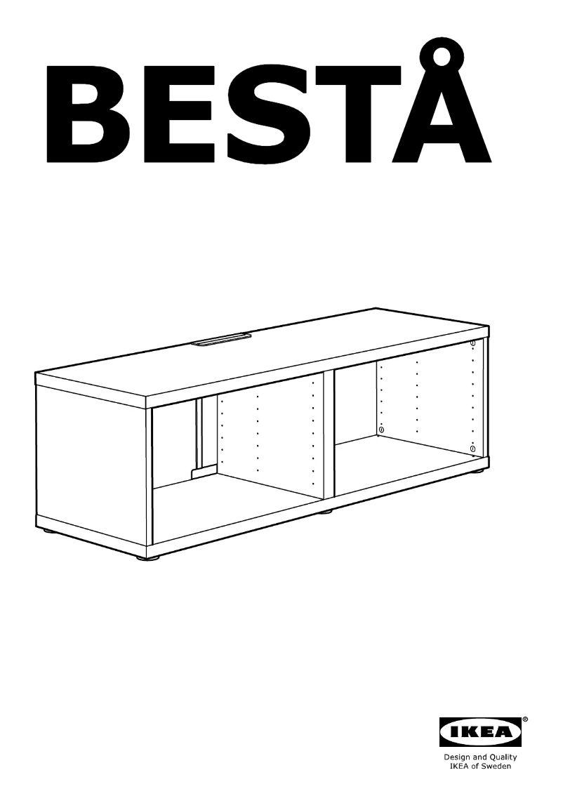 Page 1 of the manual Instructions / Assembly Ikea BESTÅ