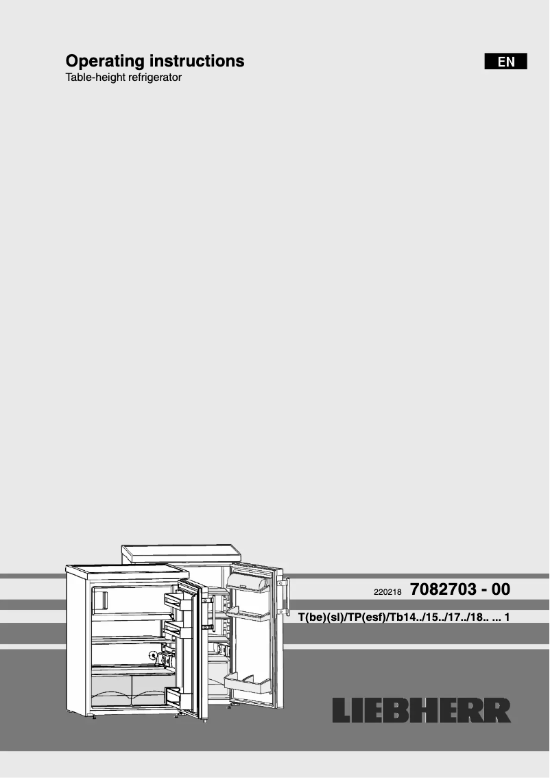 Page 1 of the manual User Manual Liebherr Tb 1400-20