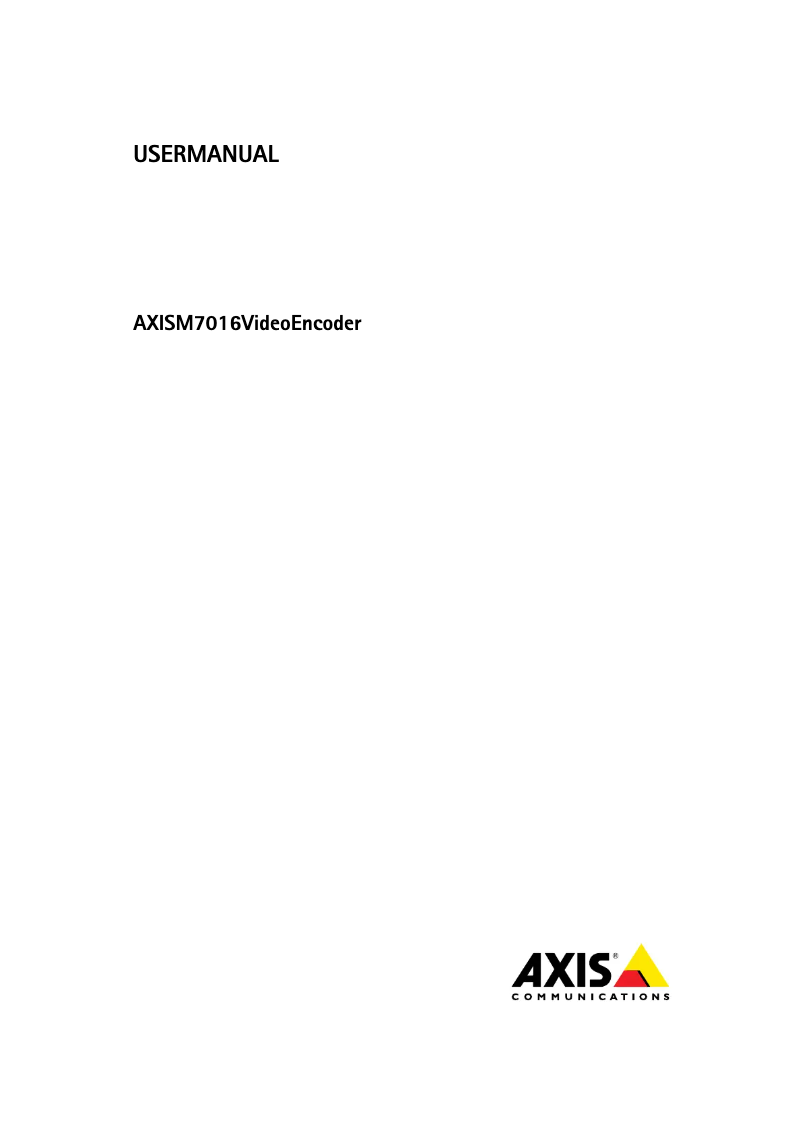 First page image of the manual for M7016