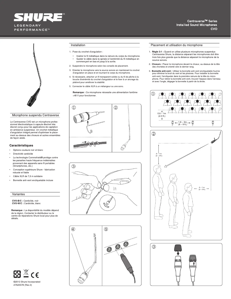 Page 1 of the manual User Manual Shure Centraverse CVO