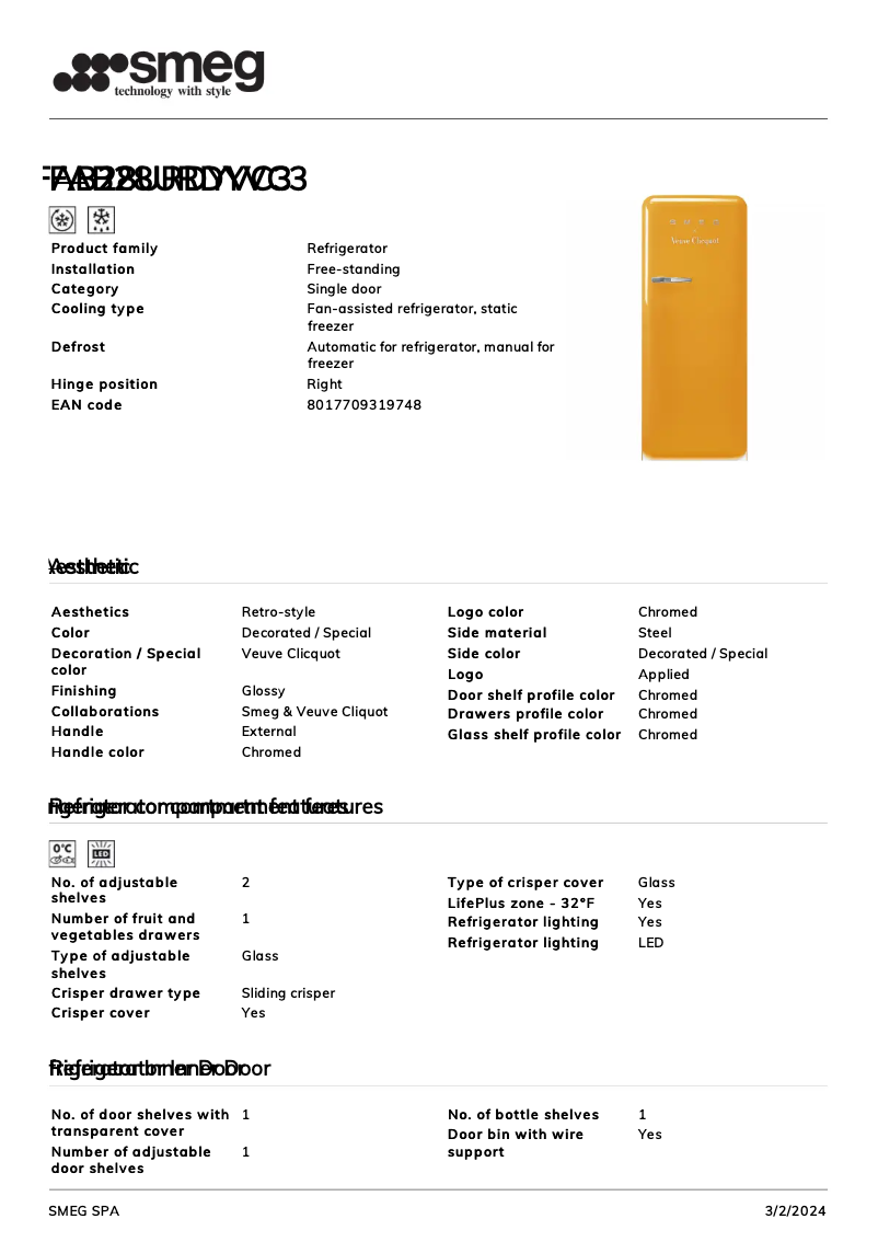 First page image of the manual for FAB28URDYVC3