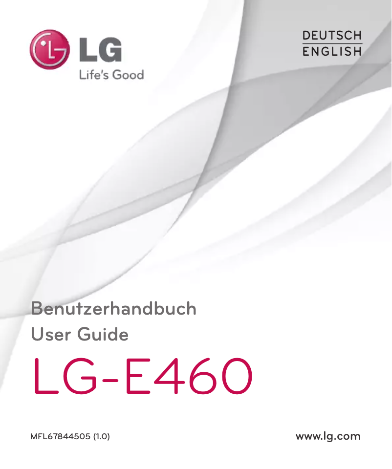 First page image of the manual for Optimus L E460