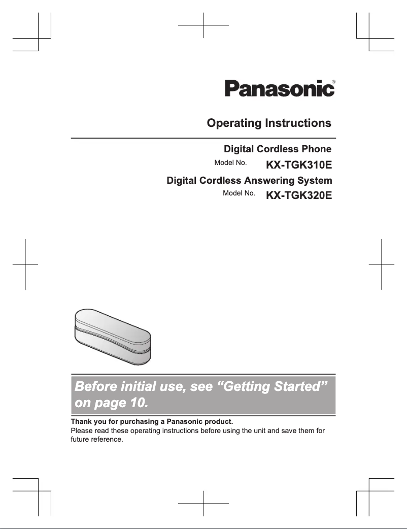First page image of the manual for KX-TGK320