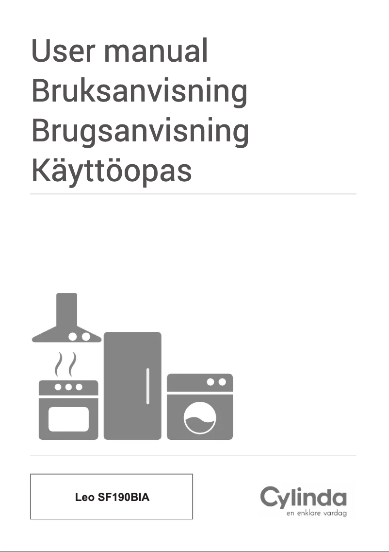 Page 1 of the manual User Manual Cylinda Leo SF190BIA