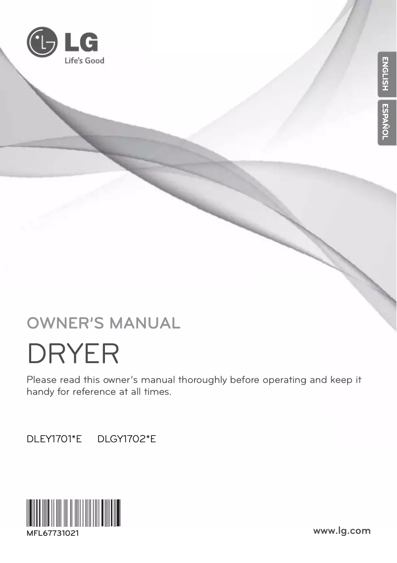 First page image of the manual for DY1702VE