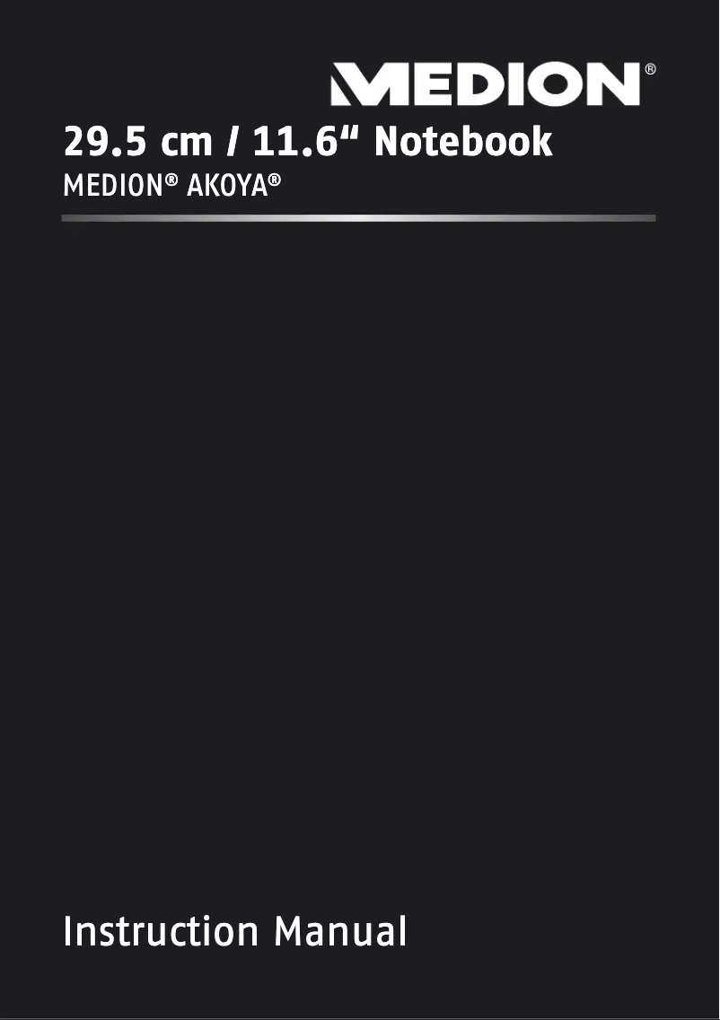 Page 1 of the manual User Manual Medion Akoya P2211T (MD98606)