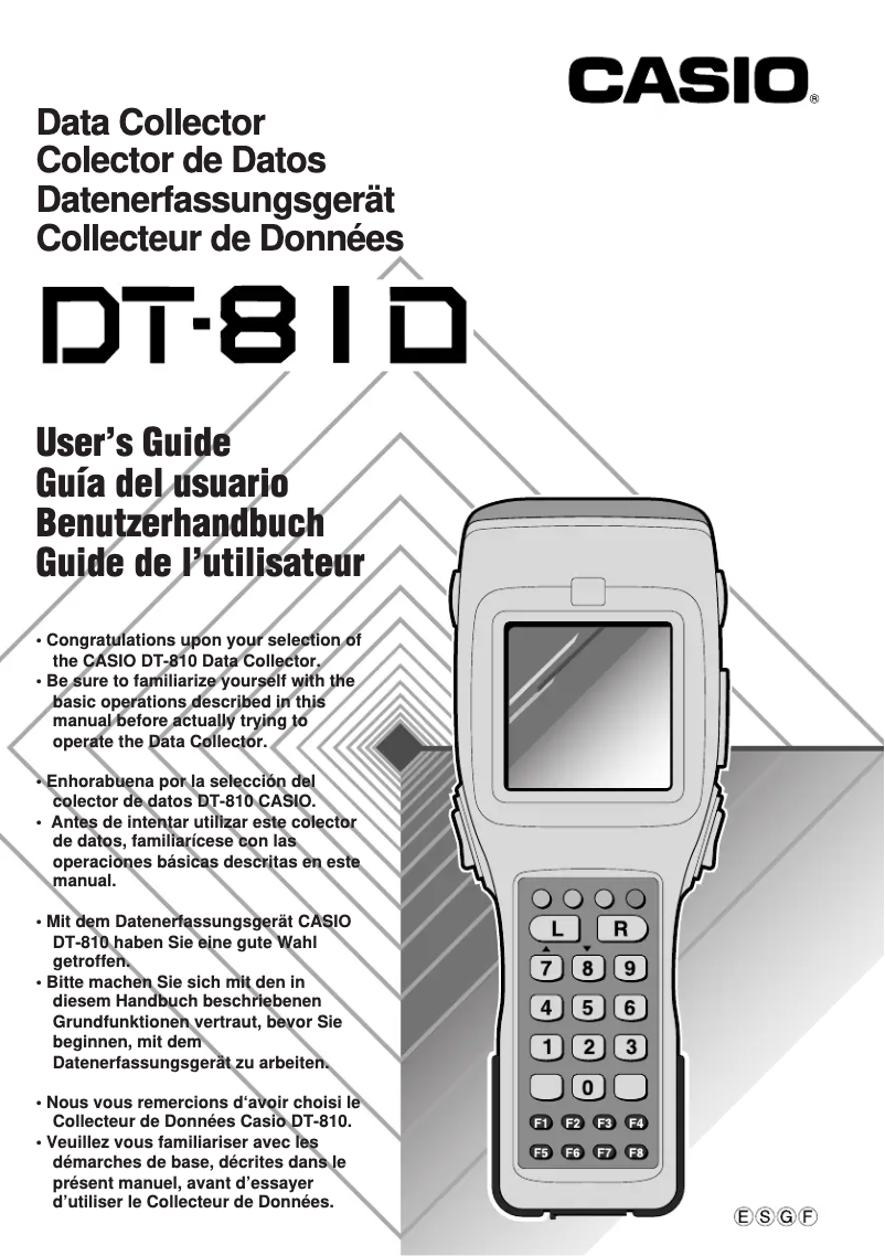 First page image of the manual for DT-810M60E