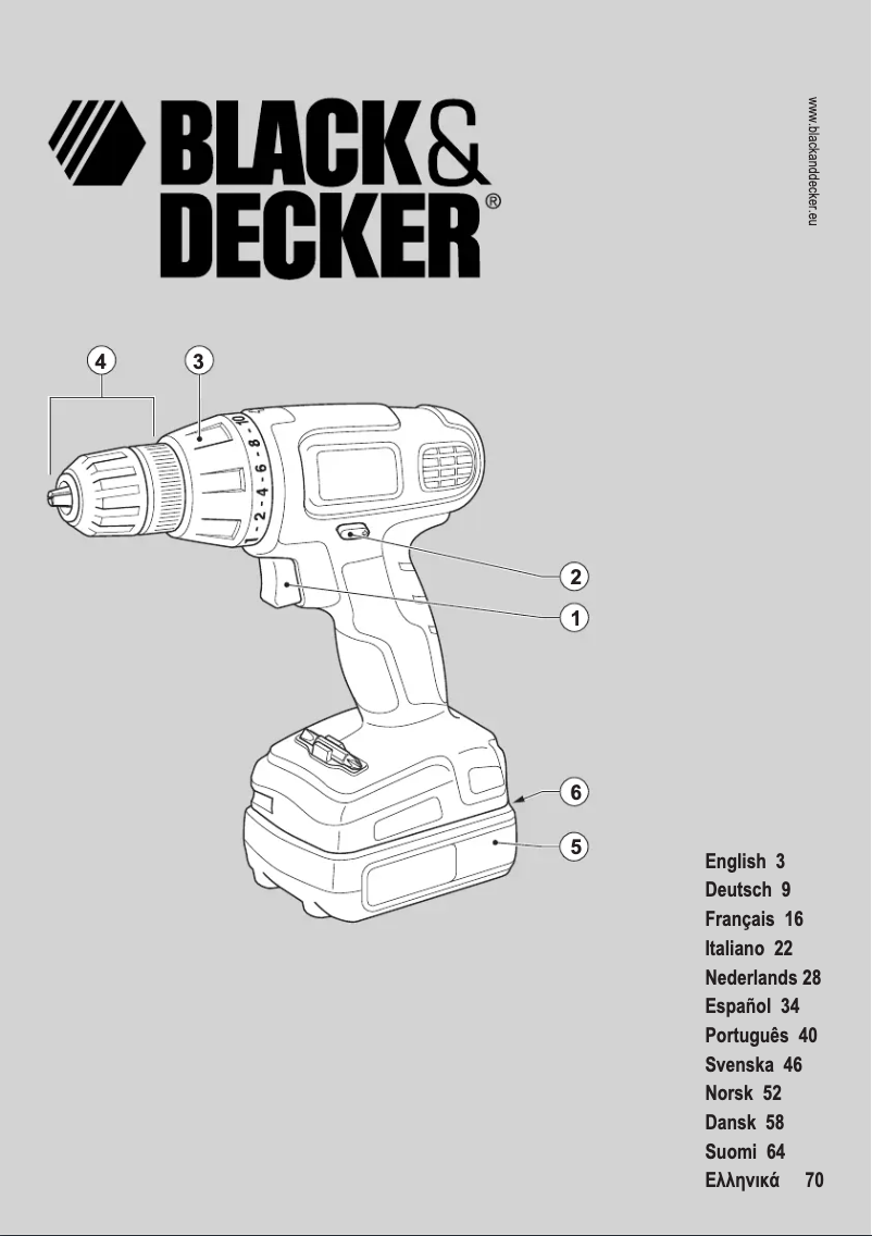 Page 1 of the manual User Manual Black & Decker EPC14L