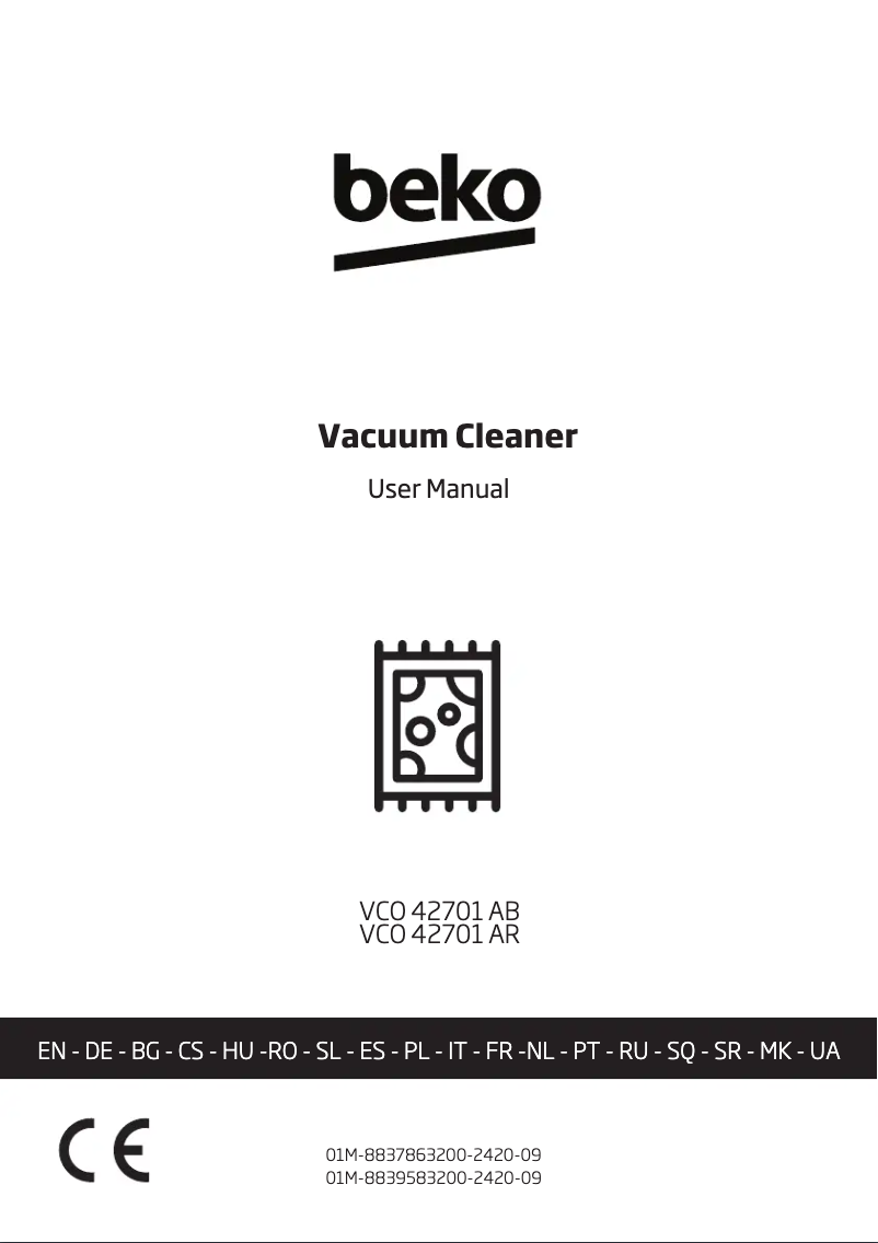 Page 1 of the manual User Manual Beko VCO 42701 AB
