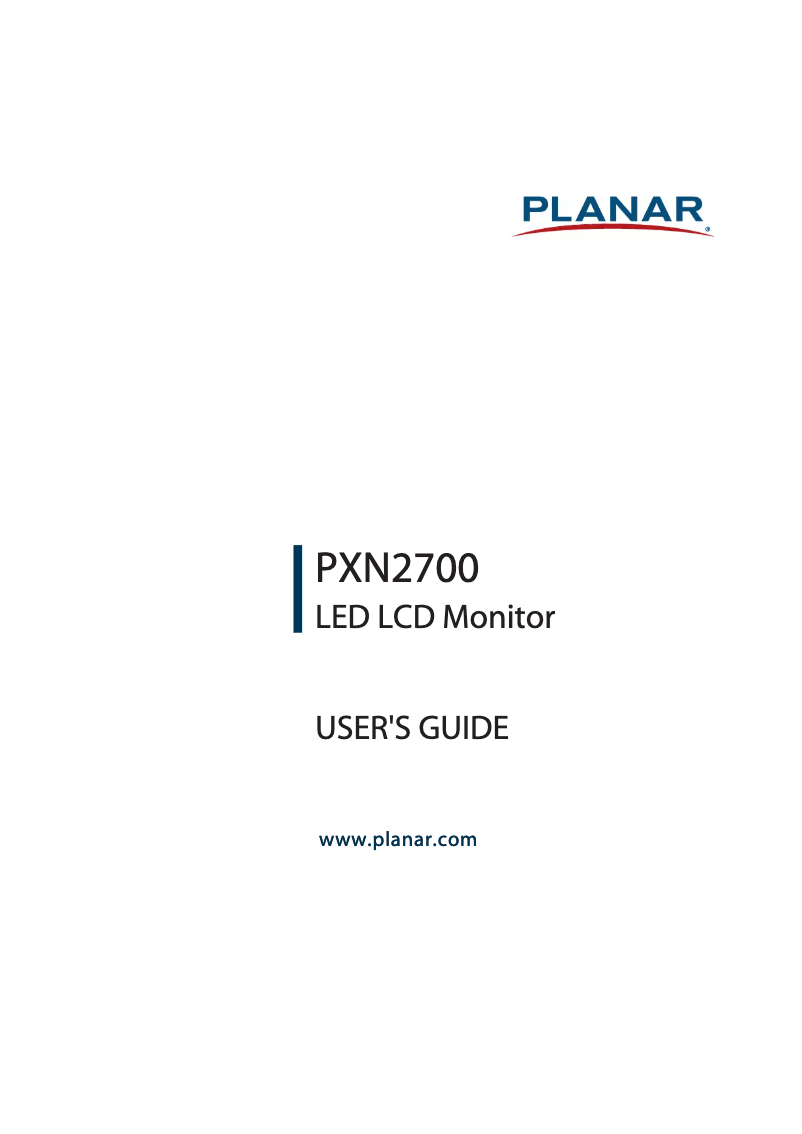 First page image of the manual for PXN2700