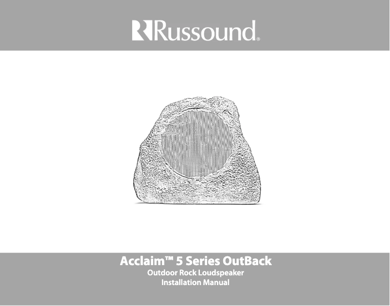 Page 1 of the manual User Manual Russound 5R82W