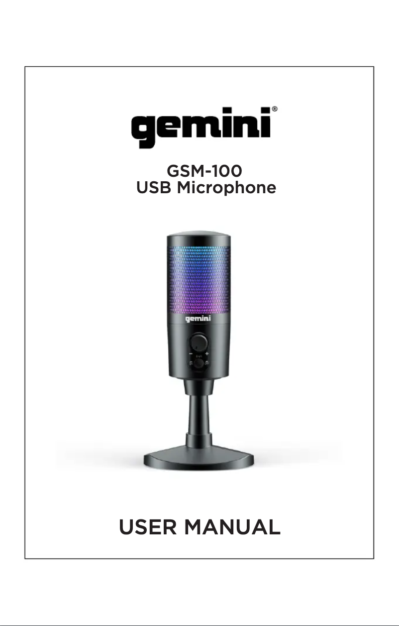 Image de la première page du manuel de l'appareil GSM-100